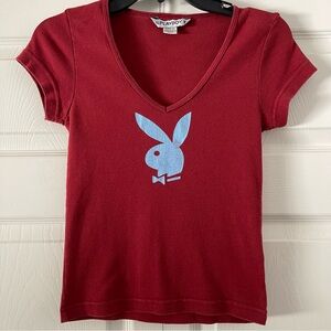 Y2K Playboy V Neck Tee